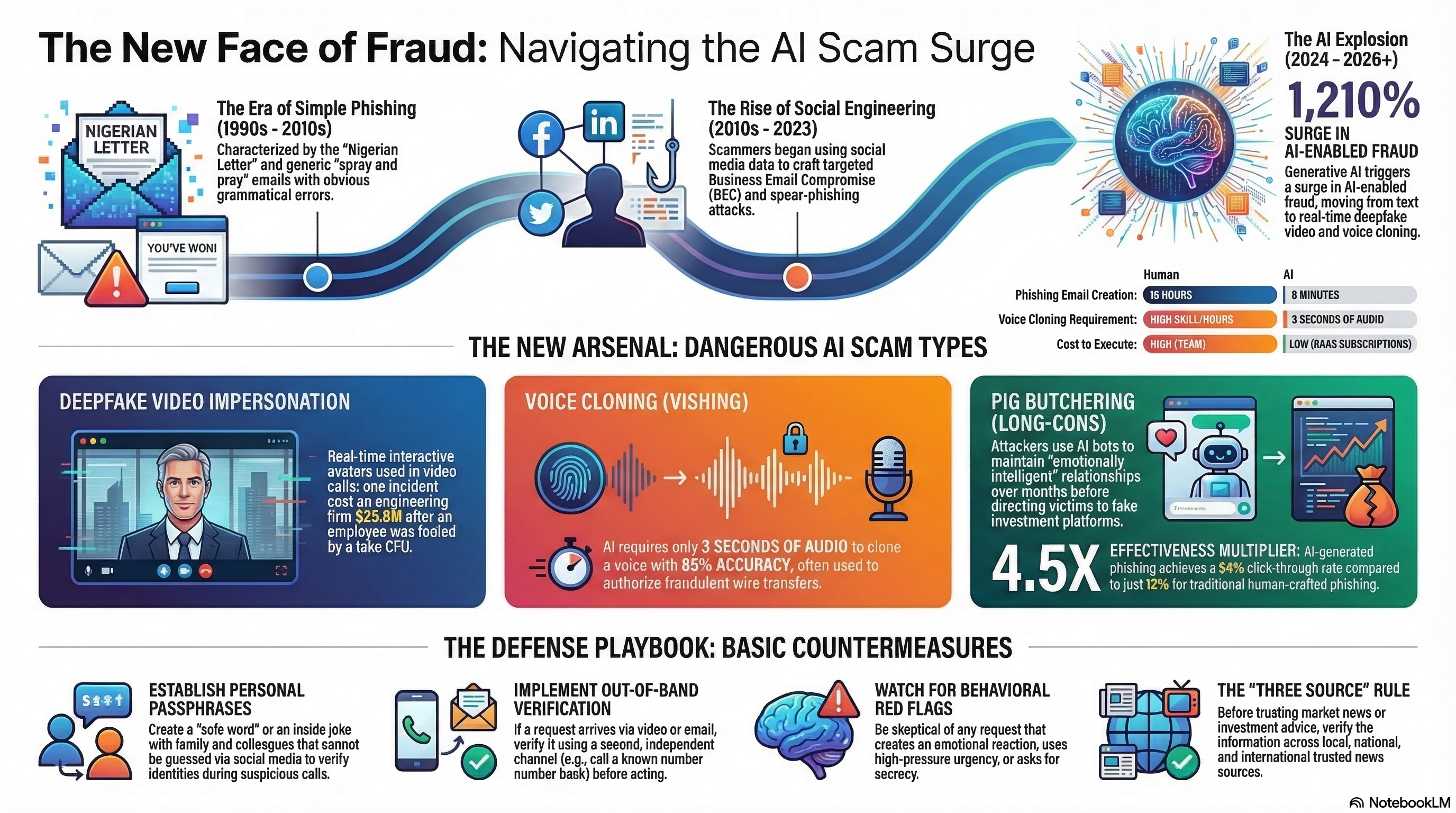Beware The AI Scams — infographic